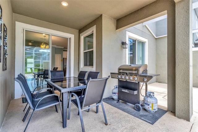 view of patio with grilling area