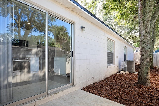 entrance to property with central AC