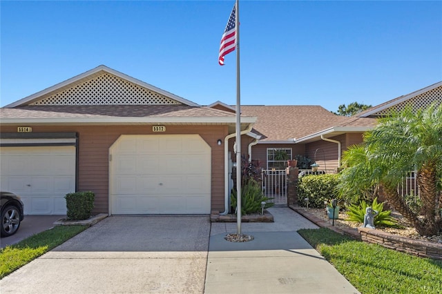 view of front of house featuring a garage