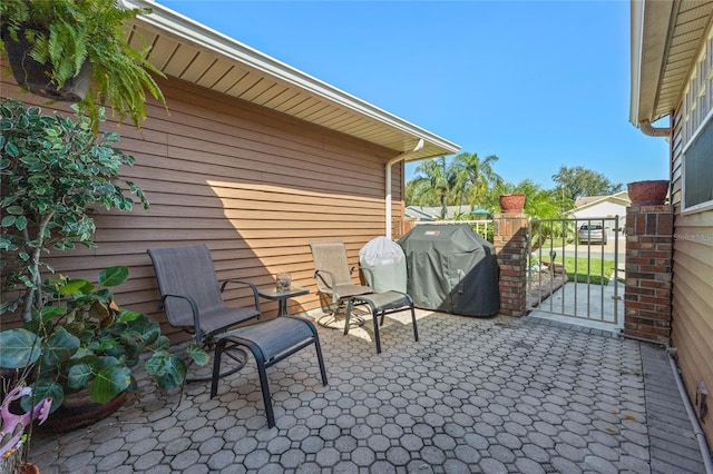 view of patio / terrace with area for grilling