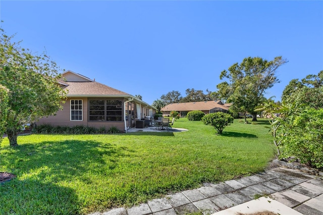 view of yard with a patio