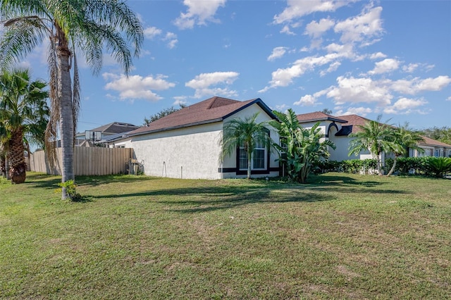 exterior space with a lawn