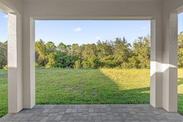 view of yard featuring a patio