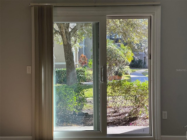 entryway featuring a wealth of natural light