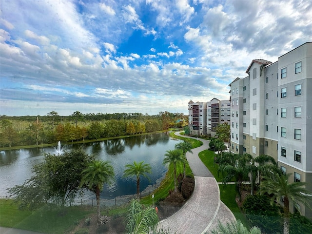 view of water feature