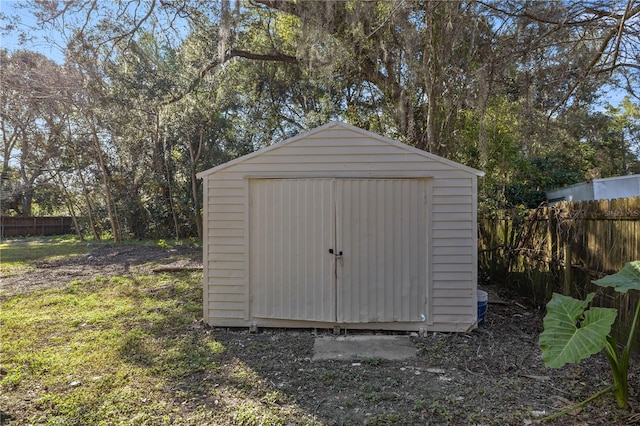 view of outbuilding