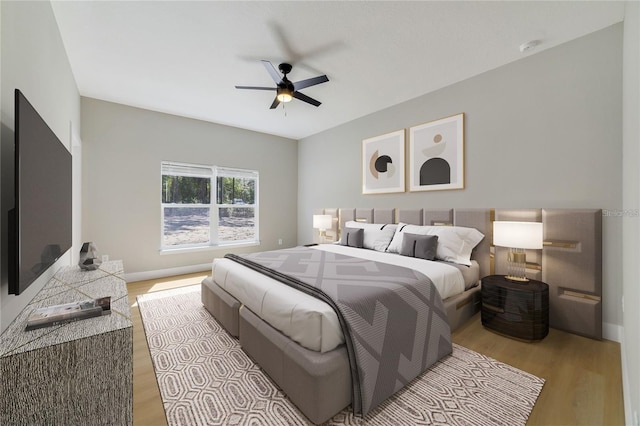 13356 SW 64th Street Rd, Ocala, FL 34482 - bedroom featuring light wood-style flooring and ceiling fan
