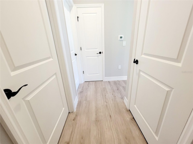 hallway featuring light hardwood / wood-style floors