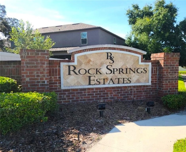 view of community sign