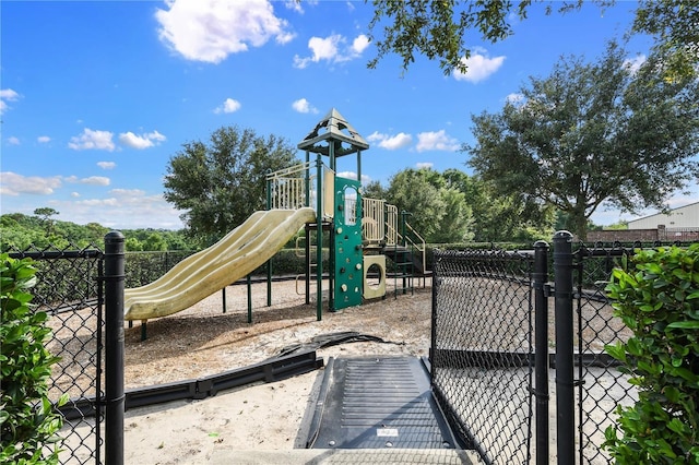 view of jungle gym