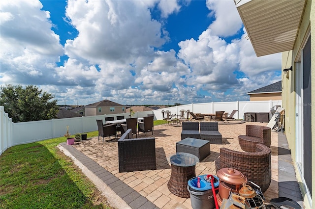 view of patio / terrace featuring outdoor lounge area