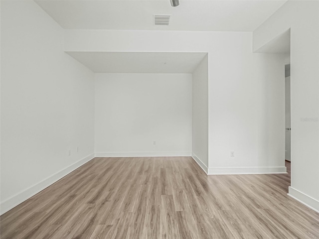 empty room featuring light wood-type flooring