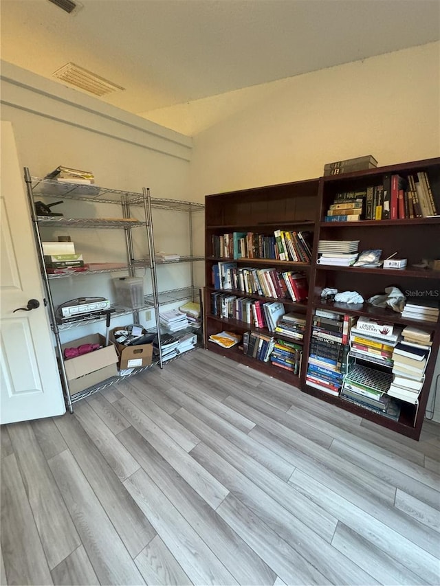 interior space with light wood-type flooring