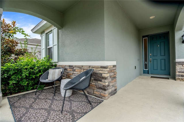 890 Terrapin Dr, Debary, FL 32713 - property entrance with stucco siding and stone siding