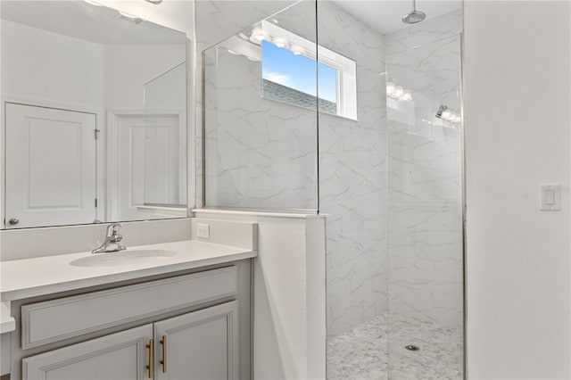890 Terrapin Dr, Debary, FL 32713 - full bathroom with vanity and a marble finish shower