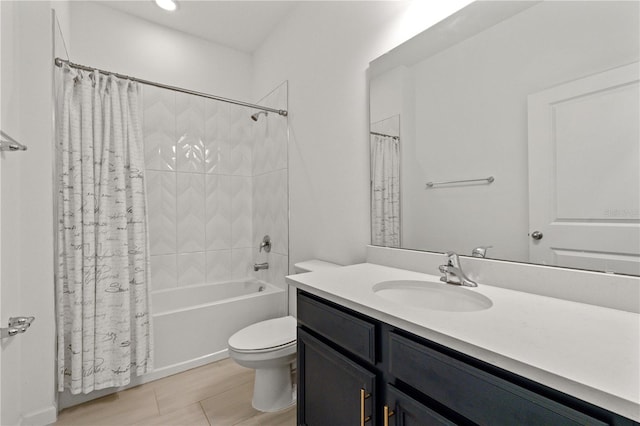 890 Terrapin Dr, Debary, FL 32713 - bathroom featuring toilet, shower / bathtub combination with curtain, and vanity