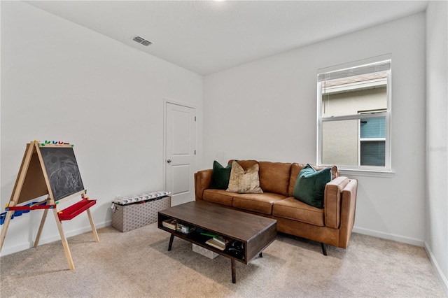 890 Terrapin Dr, Debary, FL 32713 - carpeted living room featuring visible vents and baseboards