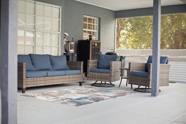 view of patio / terrace featuring an outdoor living space