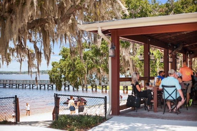 view of home's community featuring a water view