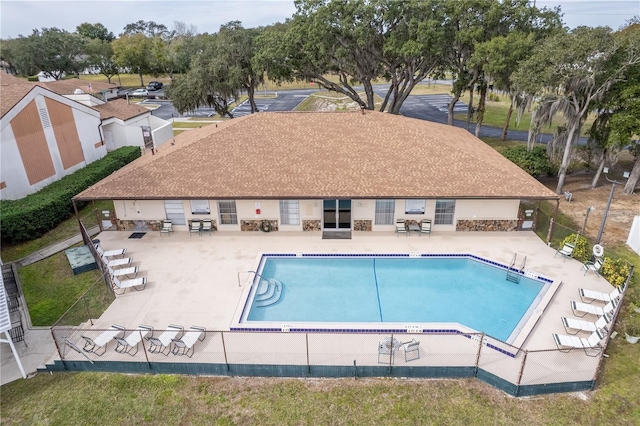 view of pool featuring a patio area