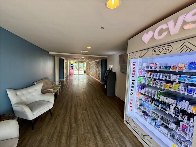 hallway featuring hardwood / wood-style flooring