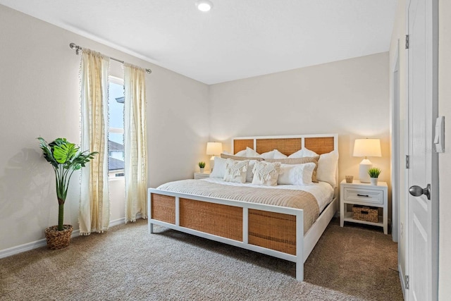 view of carpeted bedroom