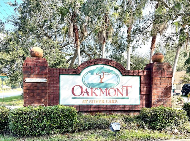 view of community sign