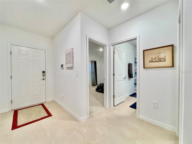 view of tiled entrance foyer