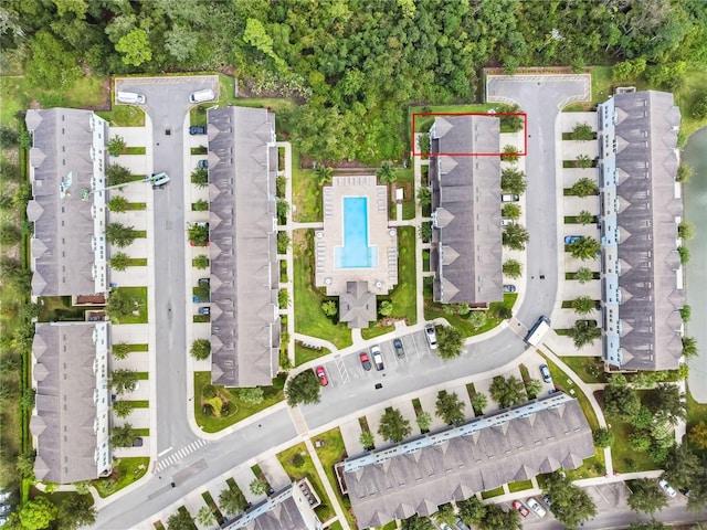 594 Piazza Pt, Oviedo, FL 32765 - view of property location featuring property parcel outlined and a pool area