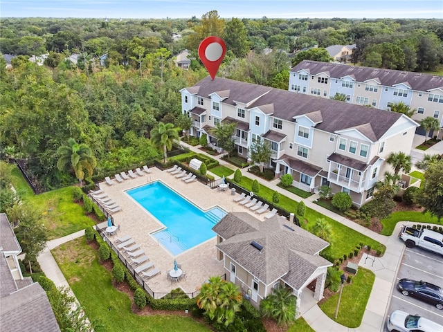 594 Piazza Pt, Oviedo, FL 32765 - bird's eye view of a pool area