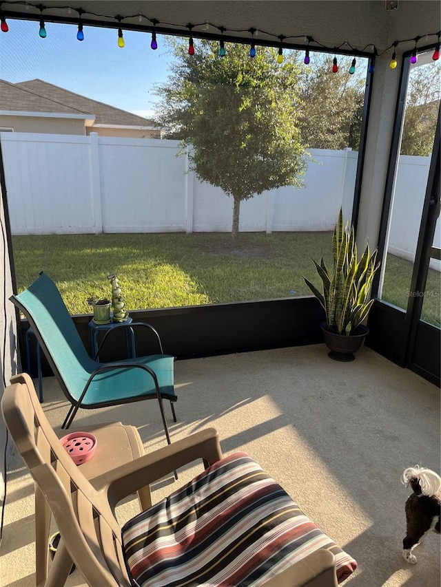 view of sunroom / solarium