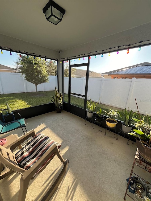 view of sunroom / solarium