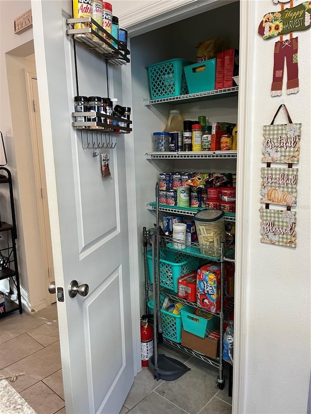 view of pantry