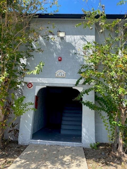 view of storm shelter