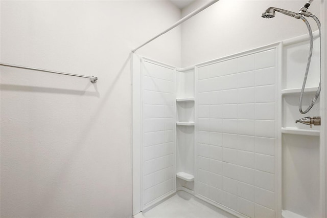 bathroom with a shower