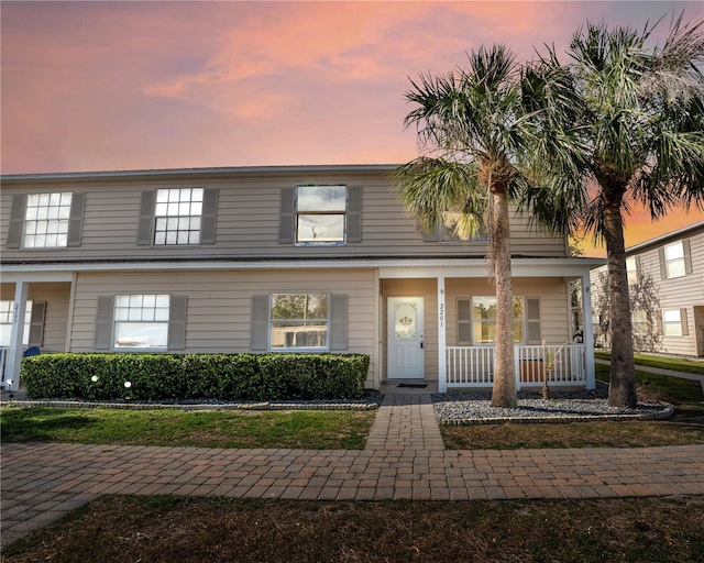 view of front of property with a porch