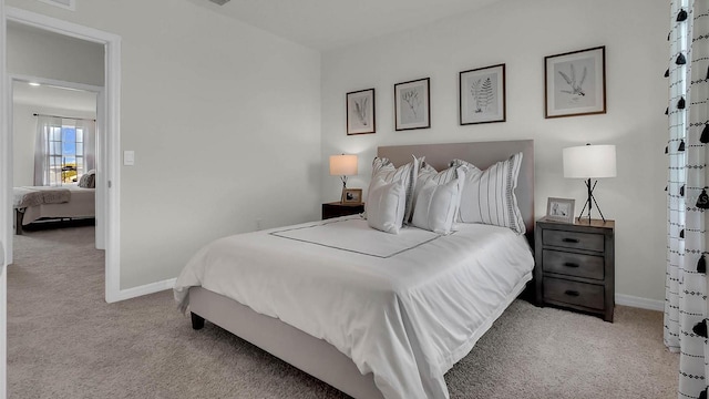 view of carpeted bedroom