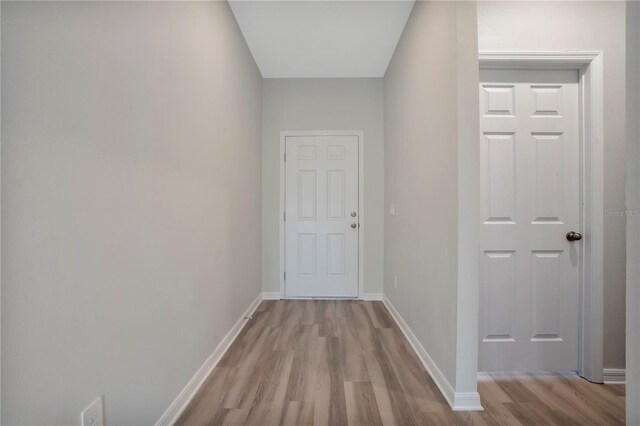 hallway featuring light hardwood / wood-style floors