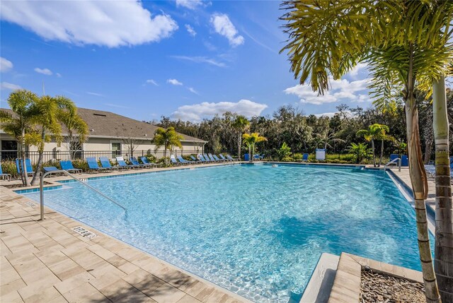 view of pool with a patio