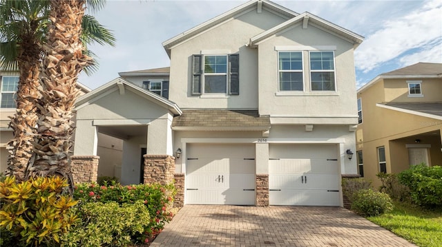 view of front of home featuring a garage