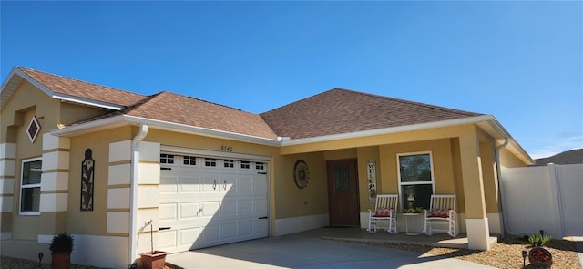 view of front of house featuring a garage