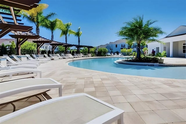 view of pool with a patio