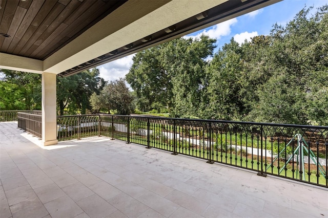 view of patio / terrace featuring a balcony