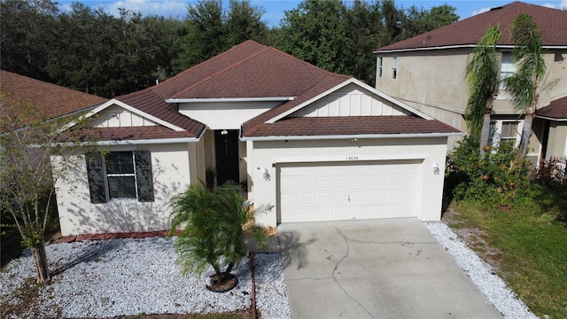 view of front of home featuring a garage