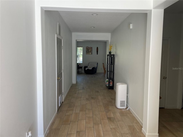 hall featuring light hardwood / wood-style floors