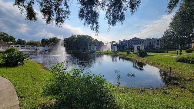 view of water feature