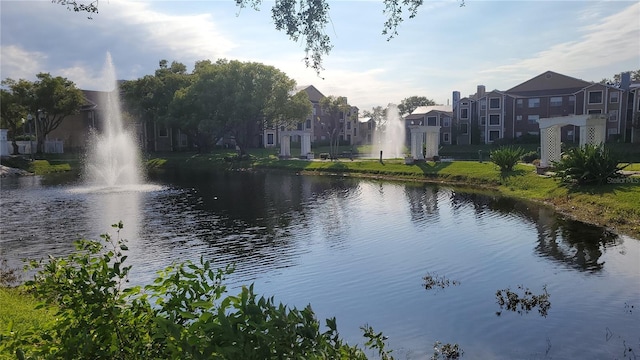 property view of water with a residential view
