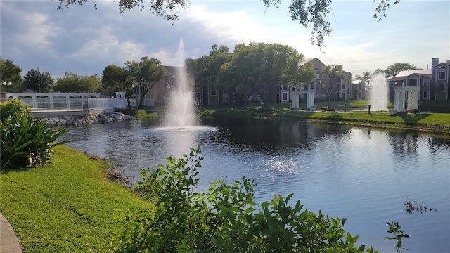 view of water feature