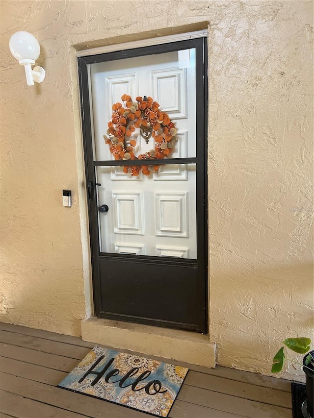 view of doorway to property