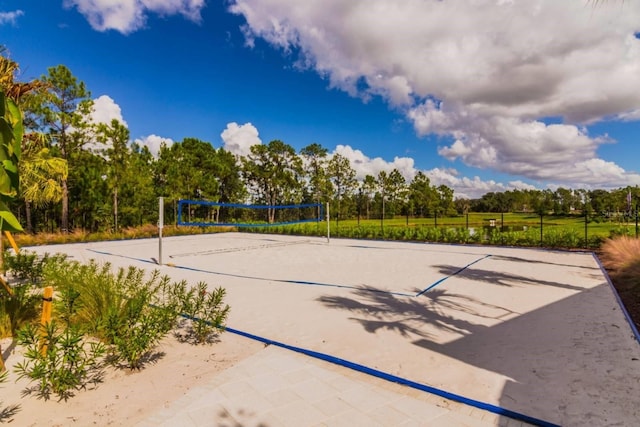 view of community featuring volleyball court